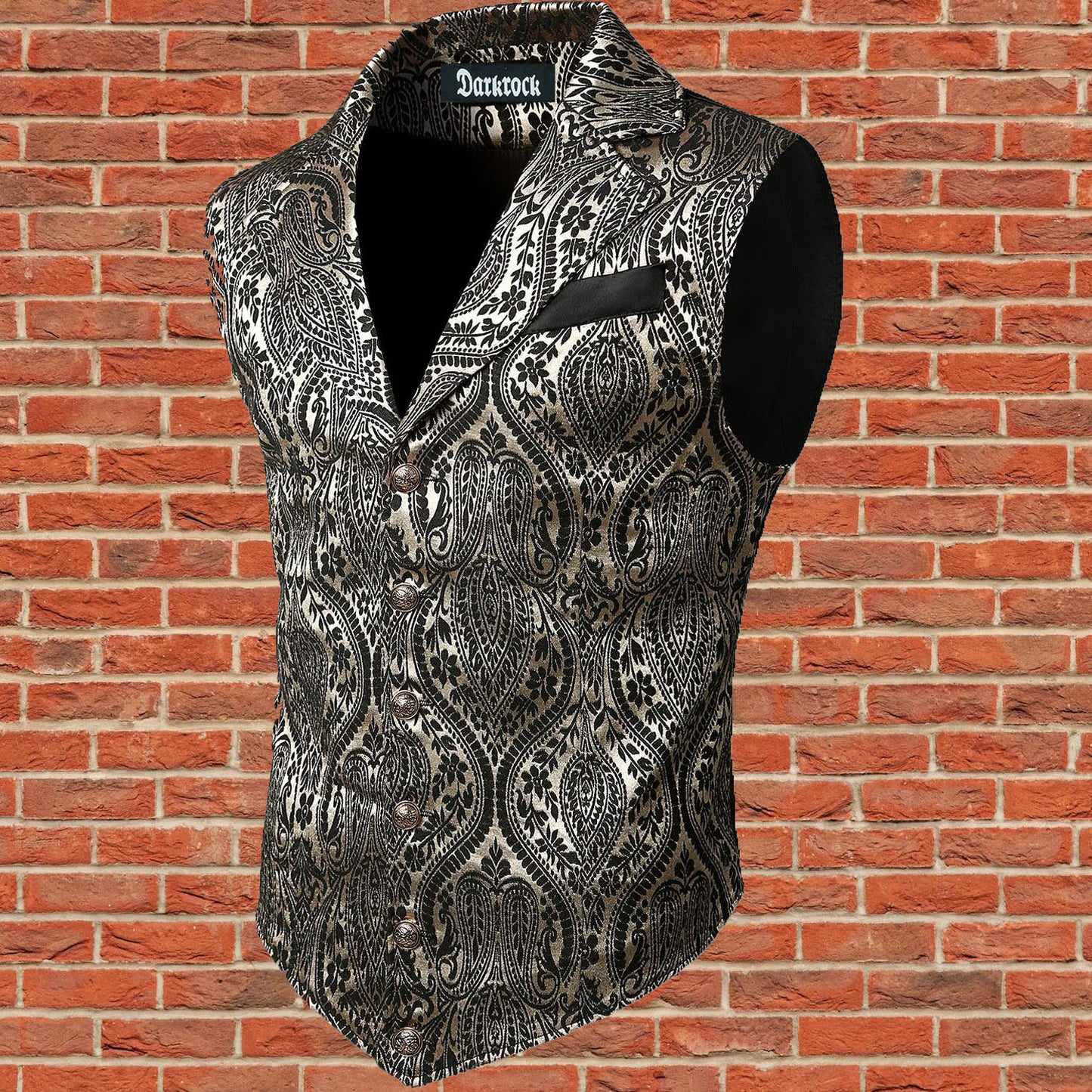 Gothic Men's Victorian Suit Vest Steampunk Waistcoat