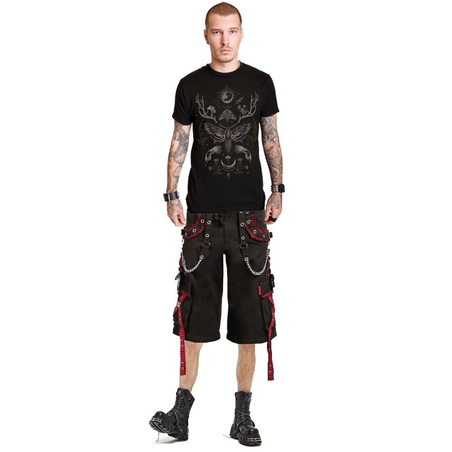 EXTREME BONDAGE GOTHIC PUNK ROCKER CYBER GOTHIC BLACK STEAMPUNK BIKER SHORTS