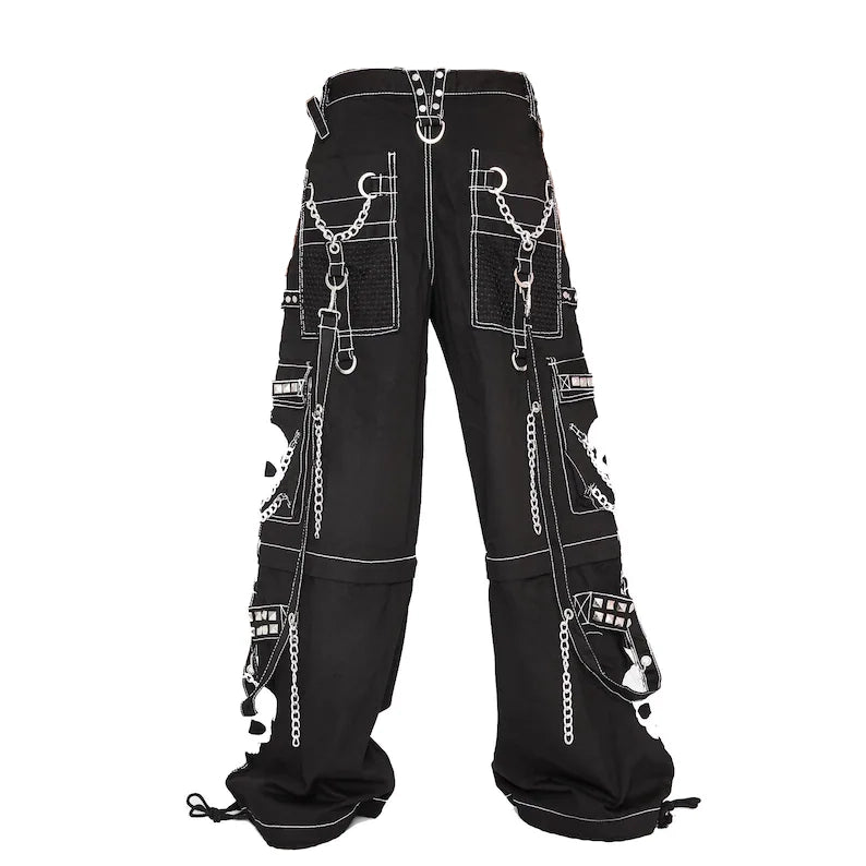 Gothic Bondage Black Big Skull Men Pant Alternative Punk Rock Emo Trouser Pant Shorts/Usa