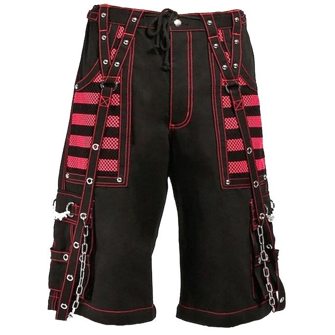 Gothic Extreme Bondage Skater Punk Rocker Cyber Steampunk Electro Short Pink