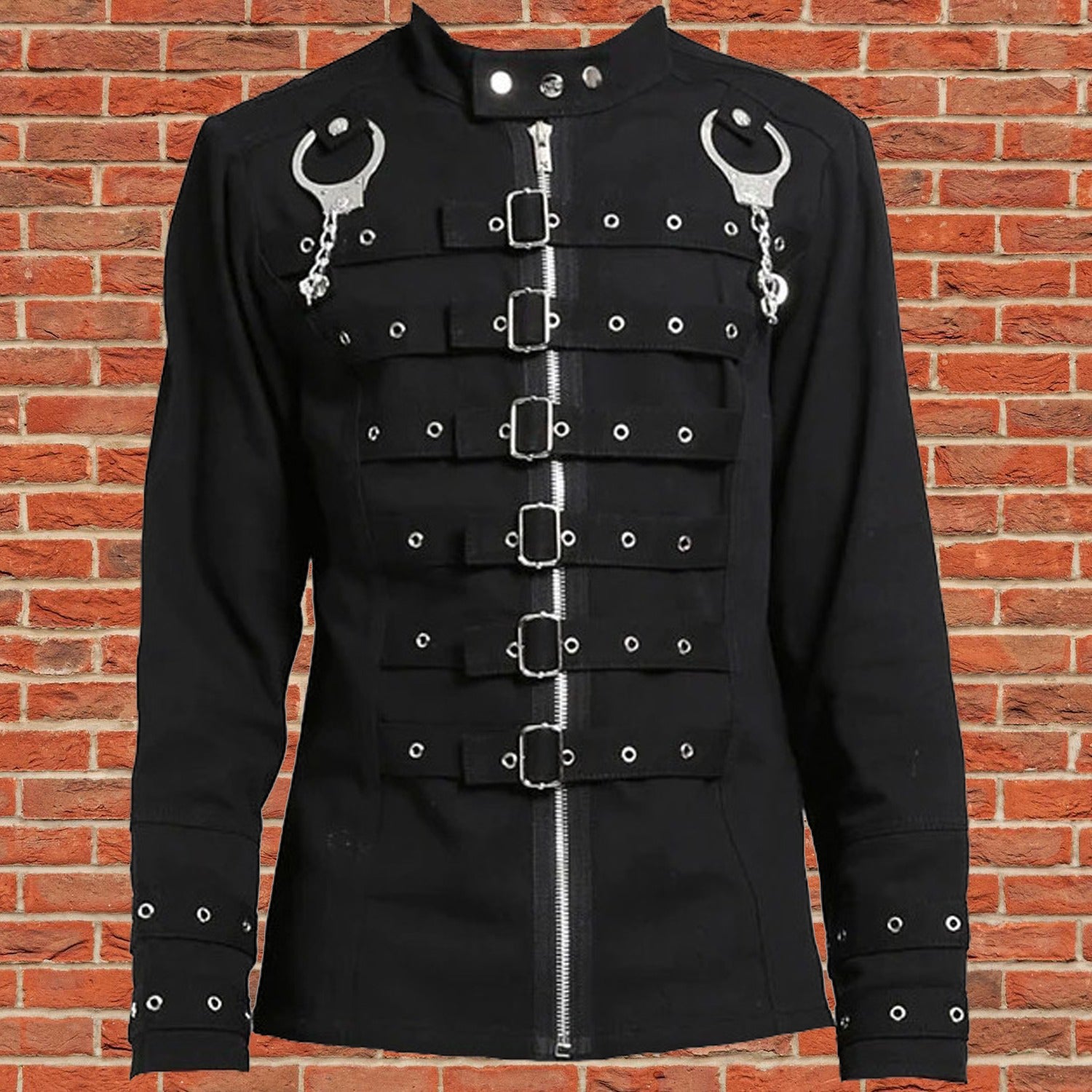 Men Gothic Handcuff Jacket