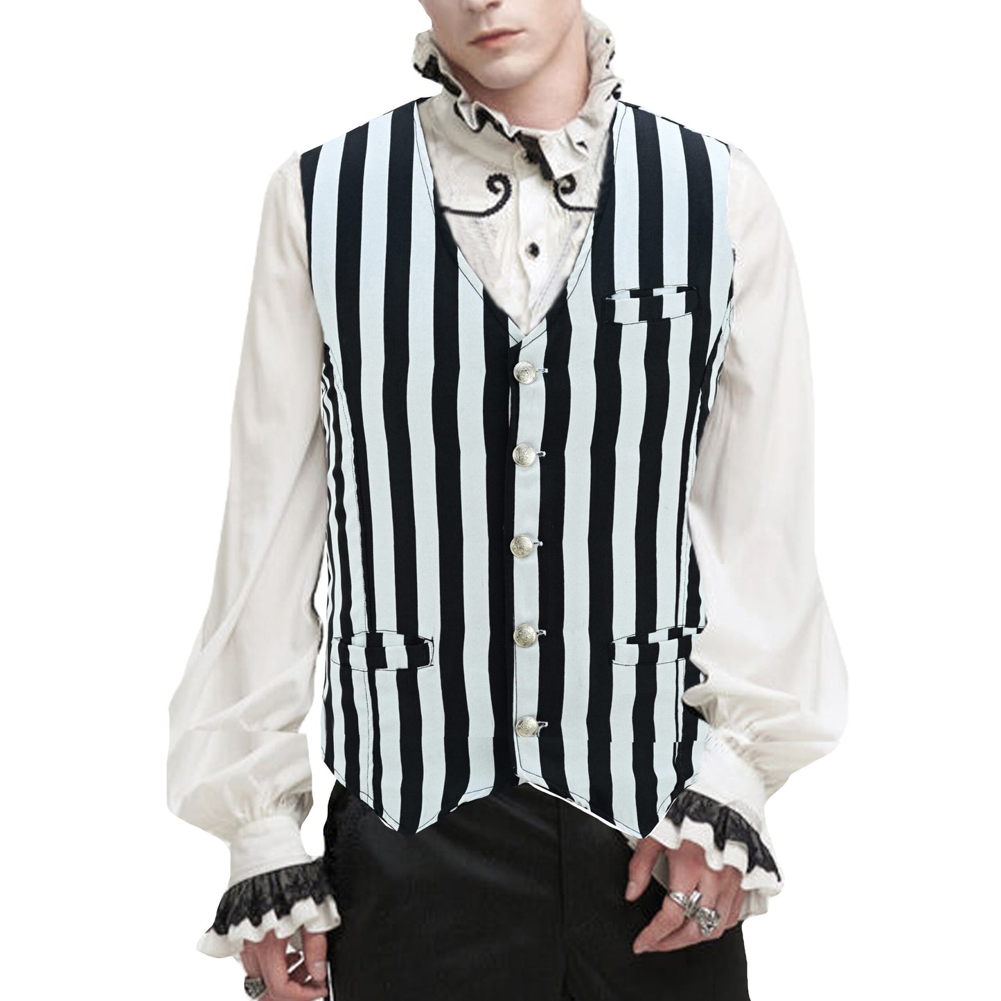 Premium Men's Designer Stylish Casual Brocade White Vest /Usa Sizes