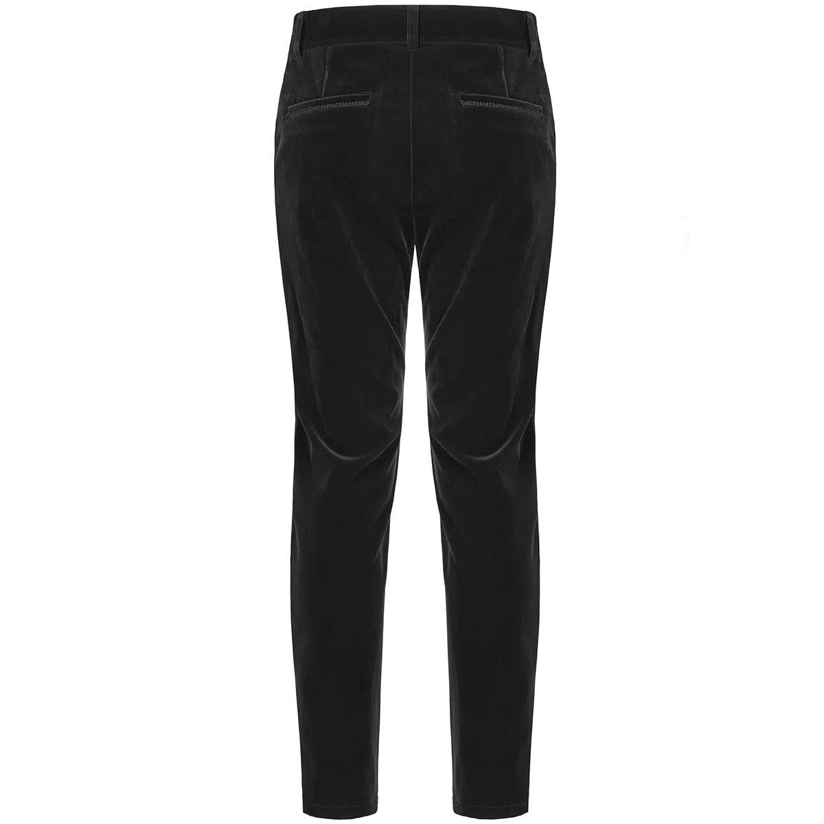 Men's Black Velvet Embroidery Gothic Regency Dress Pants /Velvet Pant
