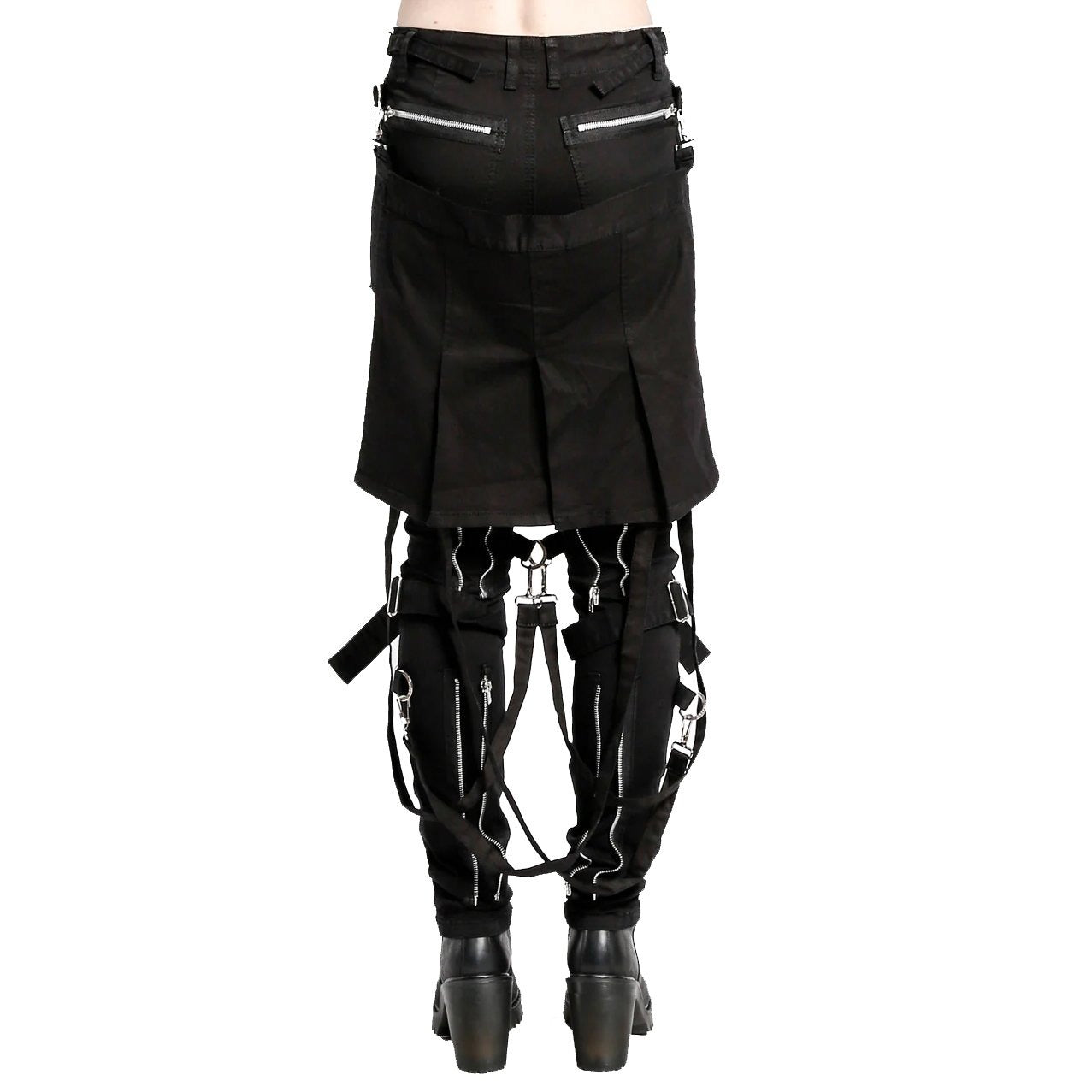 Womens Bumflap Extreme Bondage Gothic Punk Rocker Cyber Steampunk Emo Pants