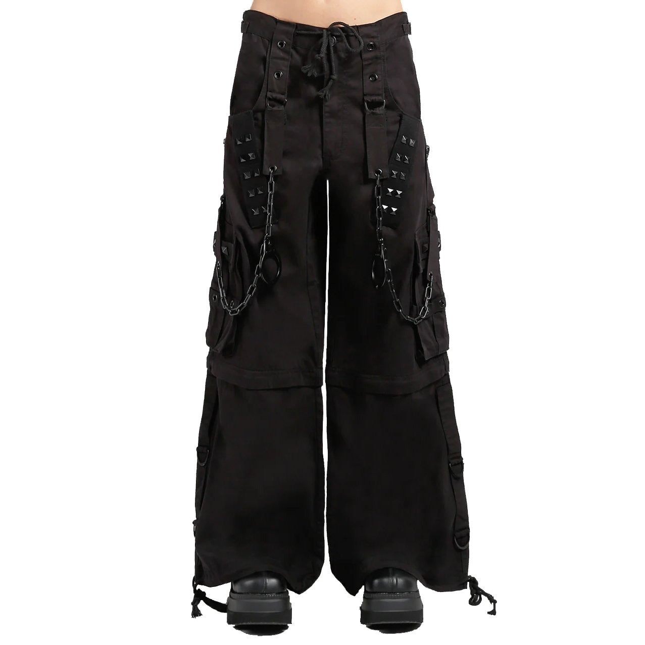 Women's Black Lock Up Prime Quality Handmade Gothic Bondage Pant Alternative Punk Rock Emo Trouser Shorts