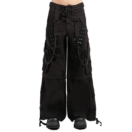 Women's Black Lock Up Prime Quality Handmade Gothic Bondage Pant Alternative Punk Rock Emo Trouser Shorts