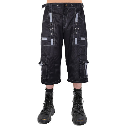 Gothic Bondage Reflective Men Short Alternative Punk Rock Emo Shorts