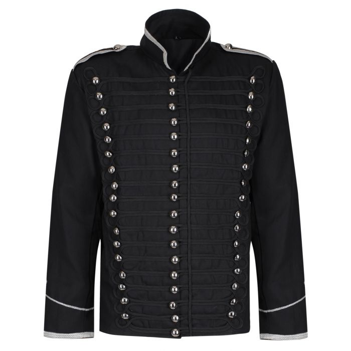 Military Drummer Jacket Parade Jacket Goth Punk Adam Ant Vtg Style Black & Amp Black Jacket Usa