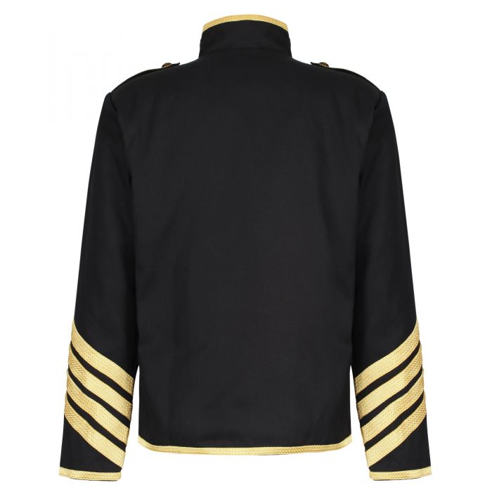 Prime Quality Handmade Men's Gothic Military Hussar Jacket Black &Amp; Gold/Gold Jacket /USA