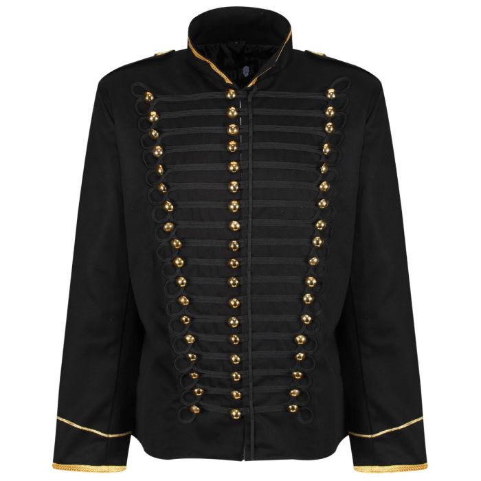 Military Drummer Jacket Parade Jacket Goth Punk Adam Ant VTG Style Black & amp Gold Jacket USA