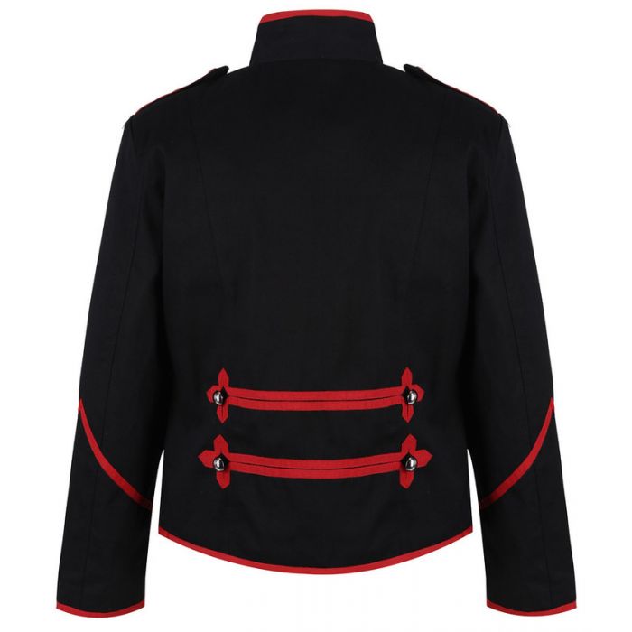 Military Drummer Jacket Black Parade Jacket Goth Punk Adam Ant VTG Style/Black Red Jacket/USA