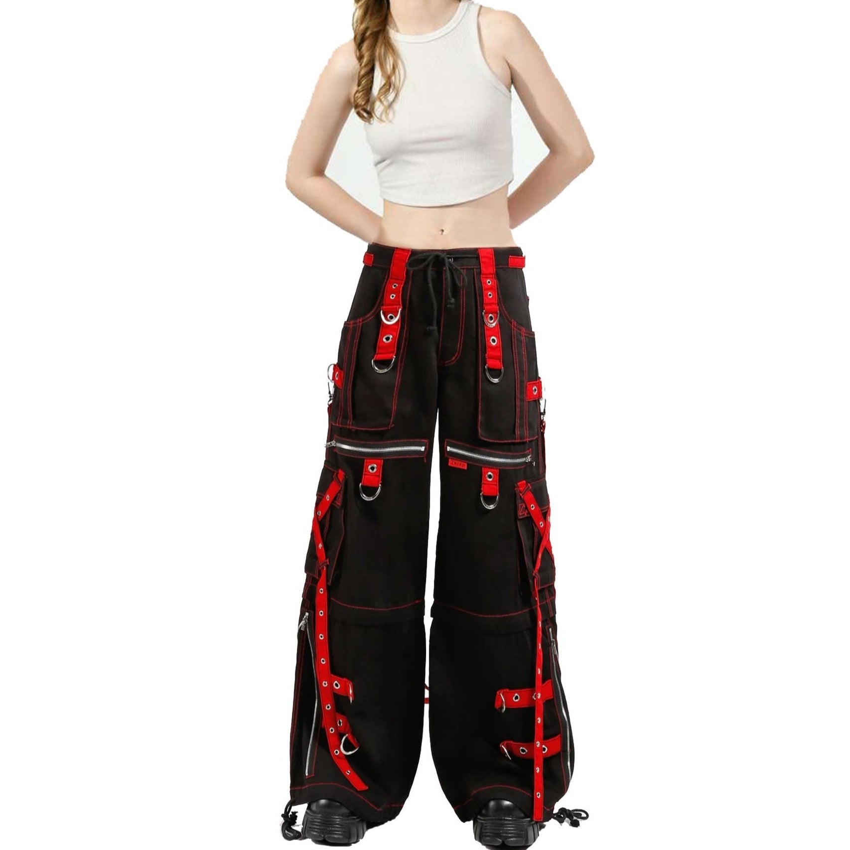 X-Strap Zip Off Pant Black/Red