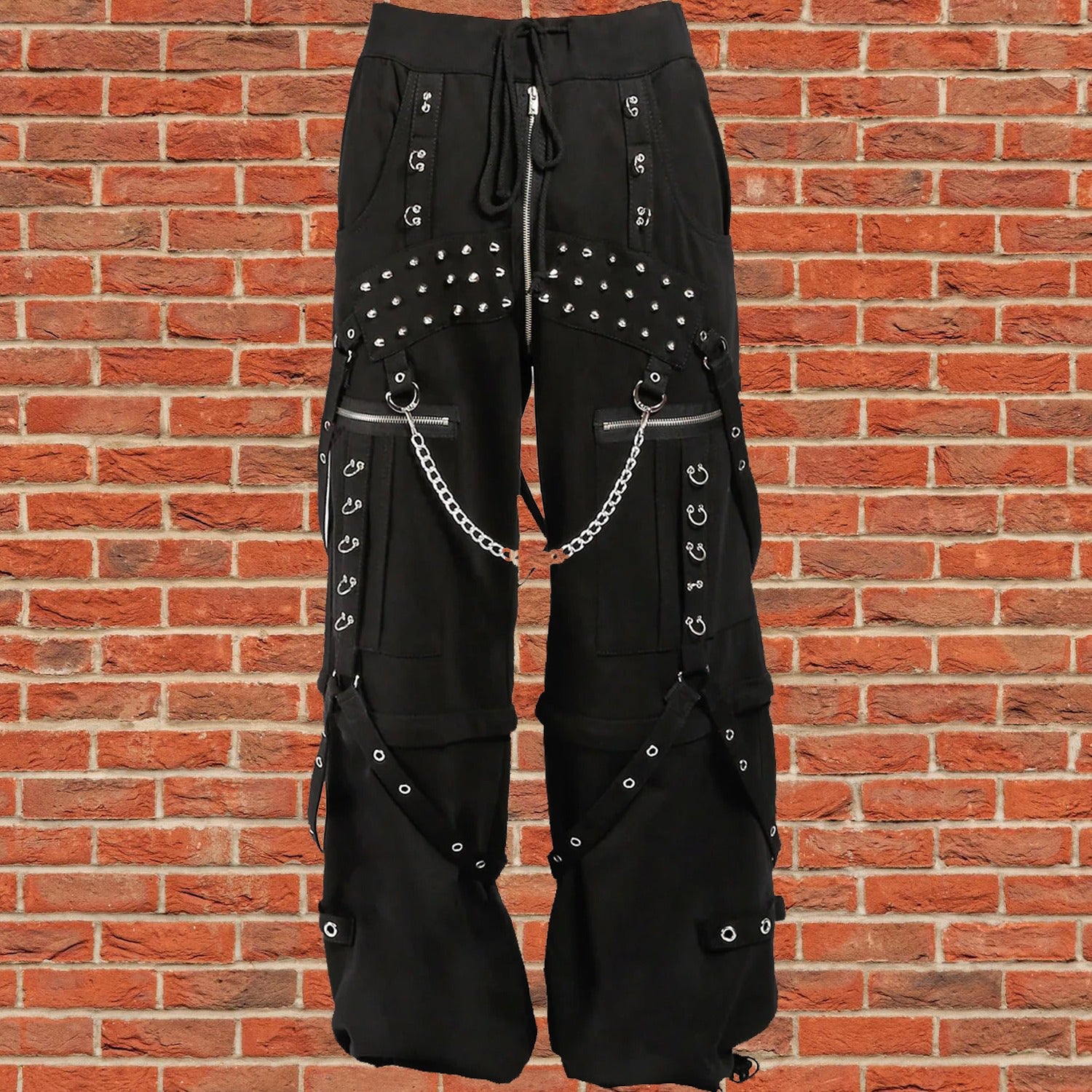 Mens Gothic Trip Pant Bondage Cyber Trip Pant Chain Techno Rock Punk Shorts Usa