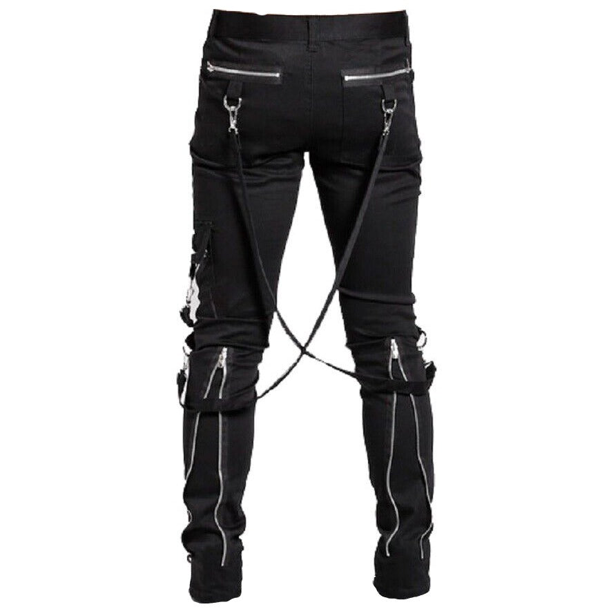 Men Gothic Bondage Pant Rock Hard Trouser Heavy Weight Pant Emo/Pants