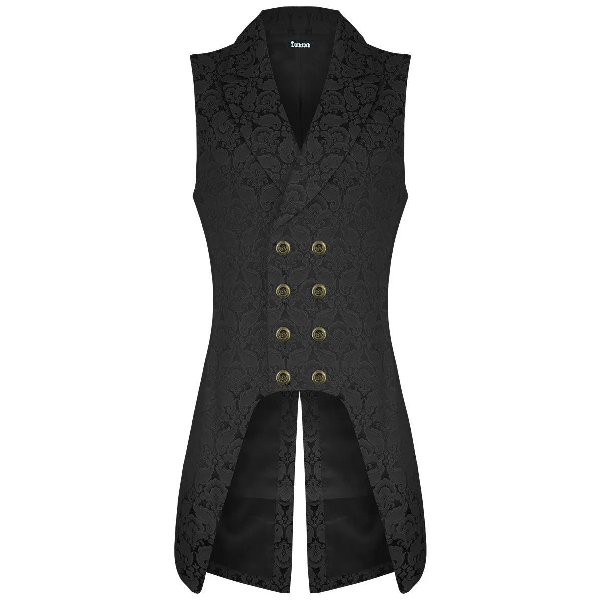 Women's Double Breasted Governor Vest Waistcoat Brocade Gothic Steampunk