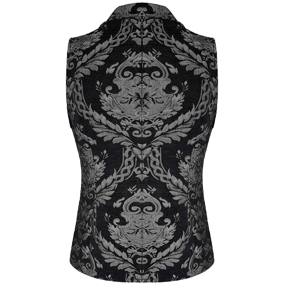 Black Victorian Cavalier Waistcoat Vest