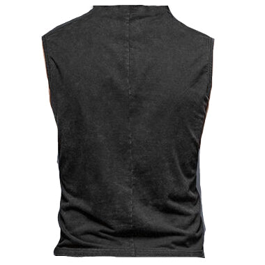 Men T-Shirt Steampunk Gothic visual Vest Tank Top Sleeveless Black Shirt