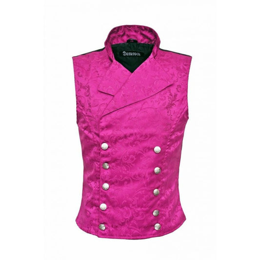 Men's Steampunk Double-Breasted Waistcoat Royal Purple Vest Gothic/Western-Reenactment/USA