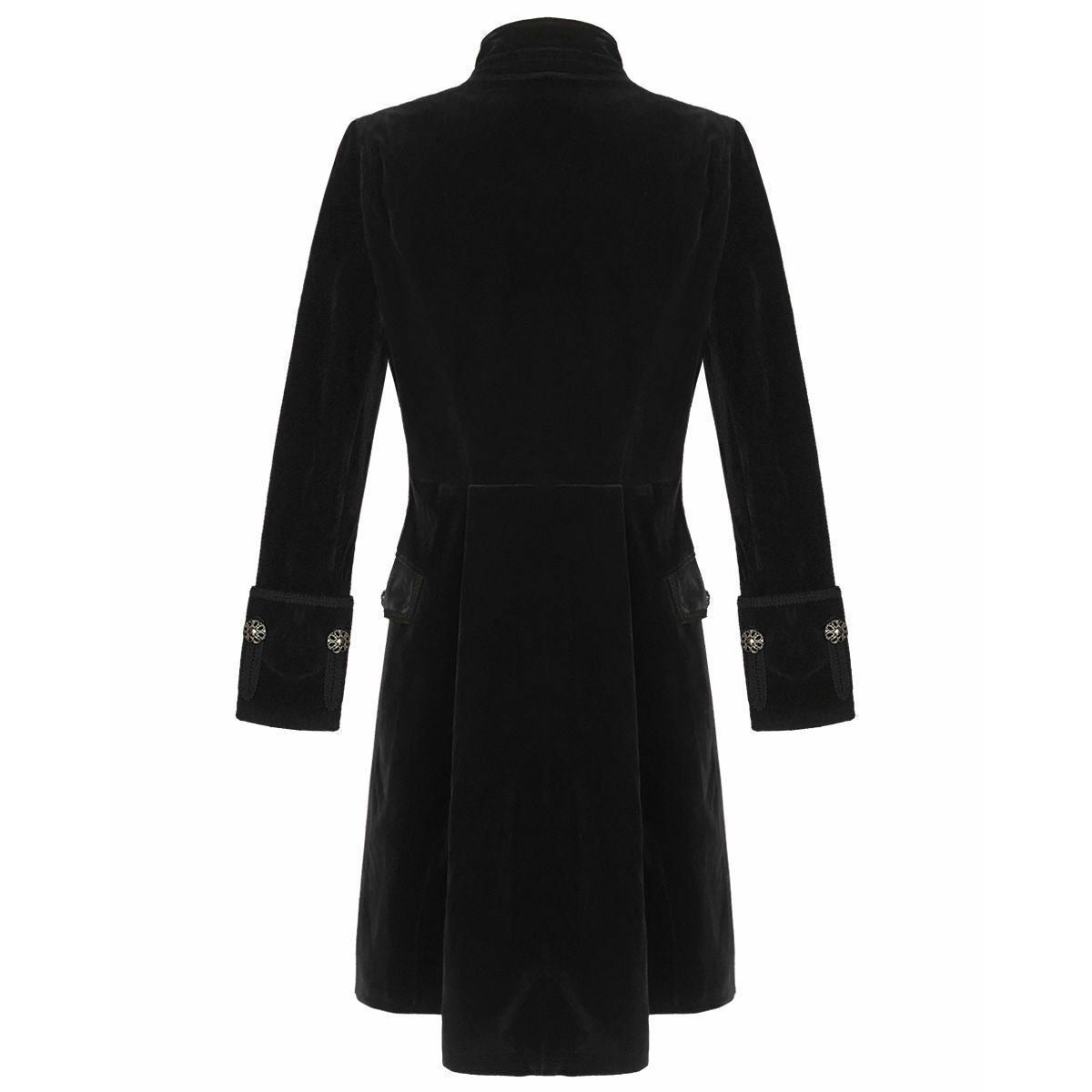 en’s Velvet Renaissance Black Velvet Handmade Frock Coat Gothic Victorian Jacket Steampunk