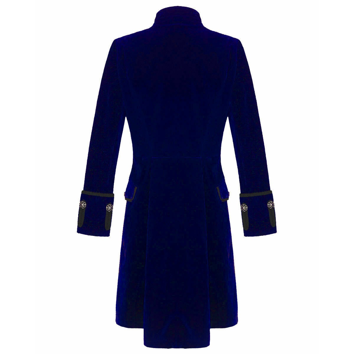 Men's Velvet Renaissance Blue Velvet Handmade Frock Coat Gothic Victorian Jacket Steampunk