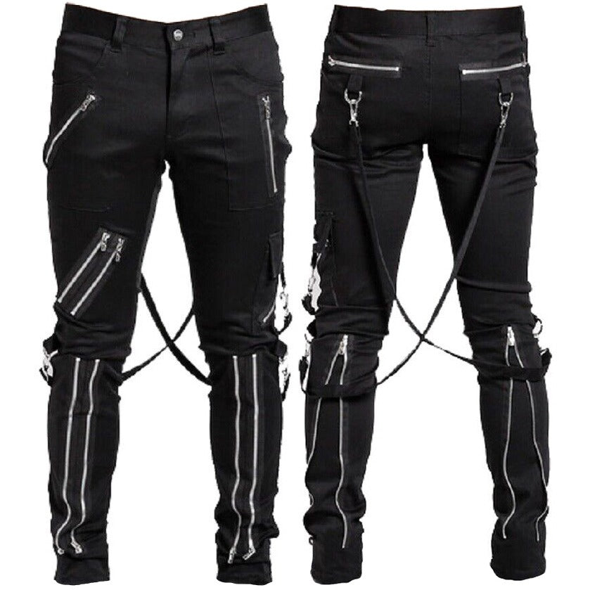 Men Gothic Bondage Pant Rock Hard Trouser Heavy Weight Pant Emo/Pants