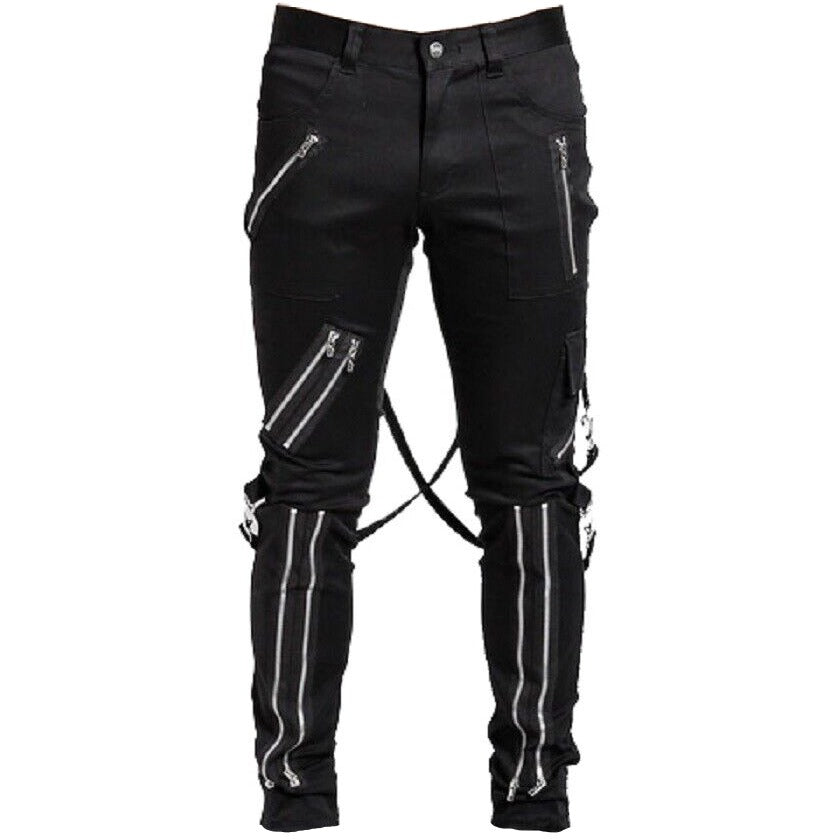 Men Gothic Bondage Pant Rock Hard Trouser Heavy Weight Pant Emo/Pants