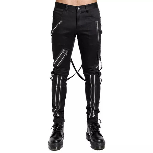 Men Gothic Bondage Pant Rock Hard Trouser Heavy Weight Pant Emo/Pants
