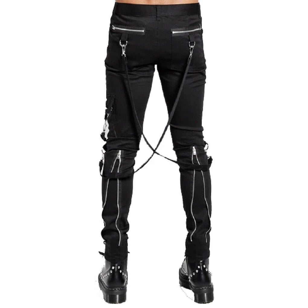 Men Gothic Bondage Pant Rock Hard Trouser Heavy Weight Pant Emo/Pants