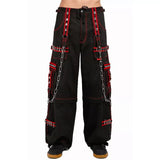 Gothic Extreme Bondage Skater Gothic Punk Rocker Cyber Goth Steampunk Biker Emo Trouser Pant Shorts/USA