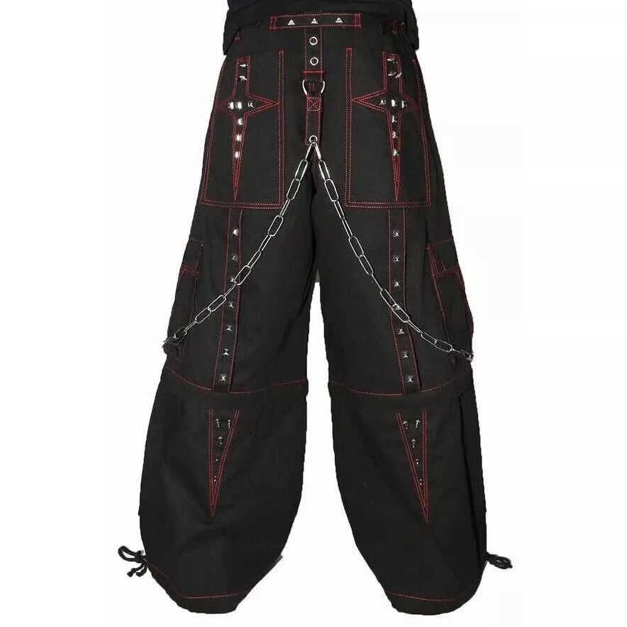 Gothic Extreme Bondage Skater Gothic Punk Rocker Cyber Goth Steampunk Biker Emo Black Dagger Trouser Pant Shorts USA