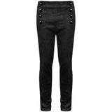 Prime Quality Men's Gothic Alastor Steampunk Black Brocade Dress Pants