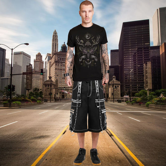 Gothic Apocalyptic Punk Emo Shorts Crazy Piper Gothic Cyber Shorts