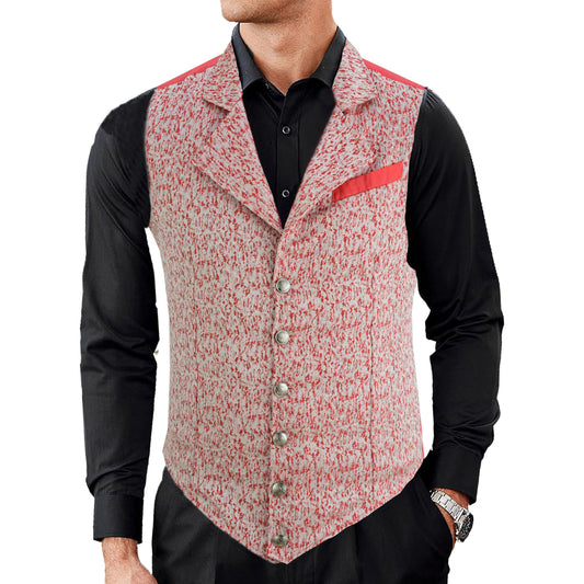 Handmade Orange Men's Victorian Suit Gentleman Vest Steampunk Gothic Waistcoat/Usa