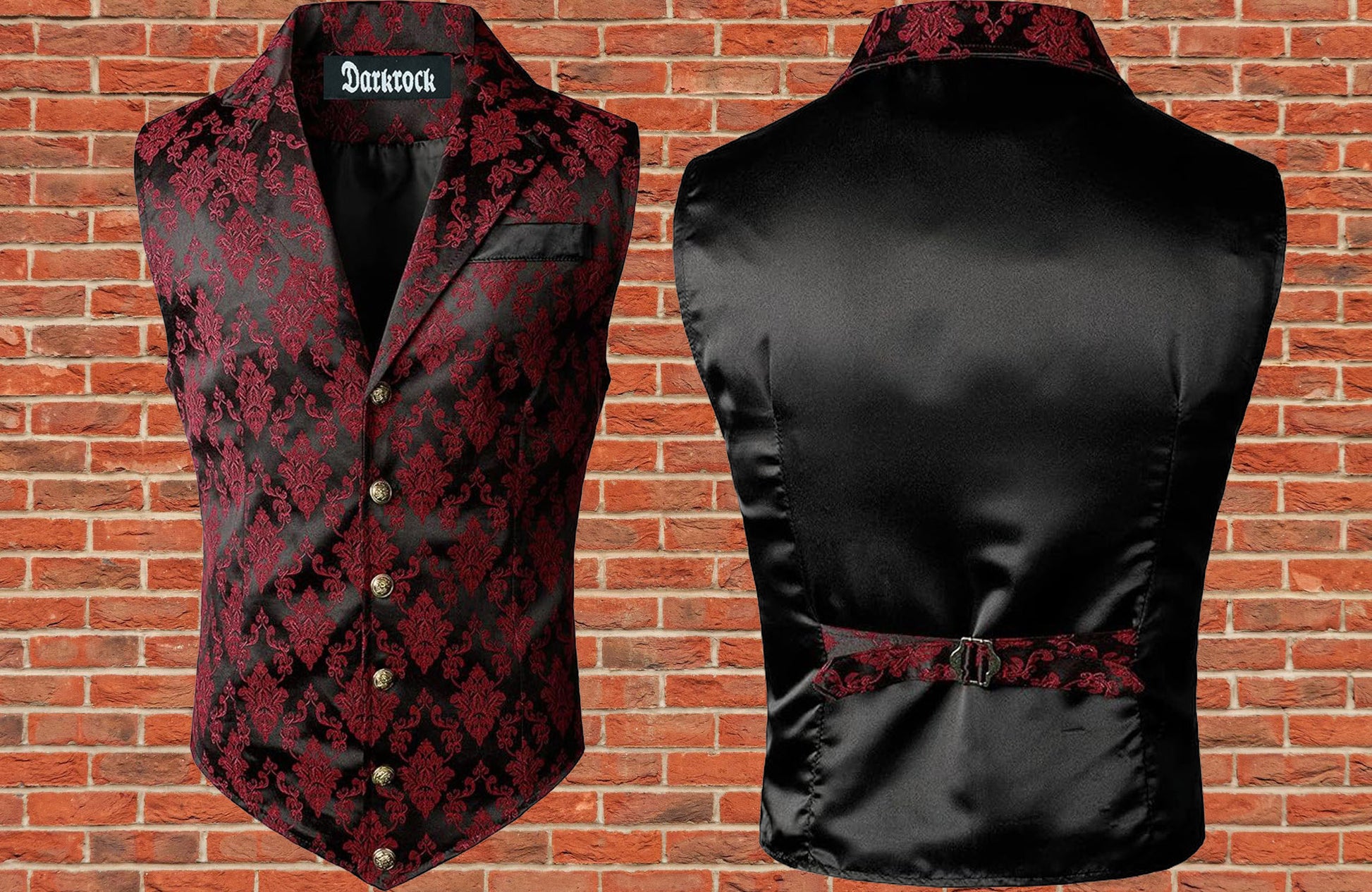 Gothic Men's Victorian Suit Vest Steampunk Waistcoat