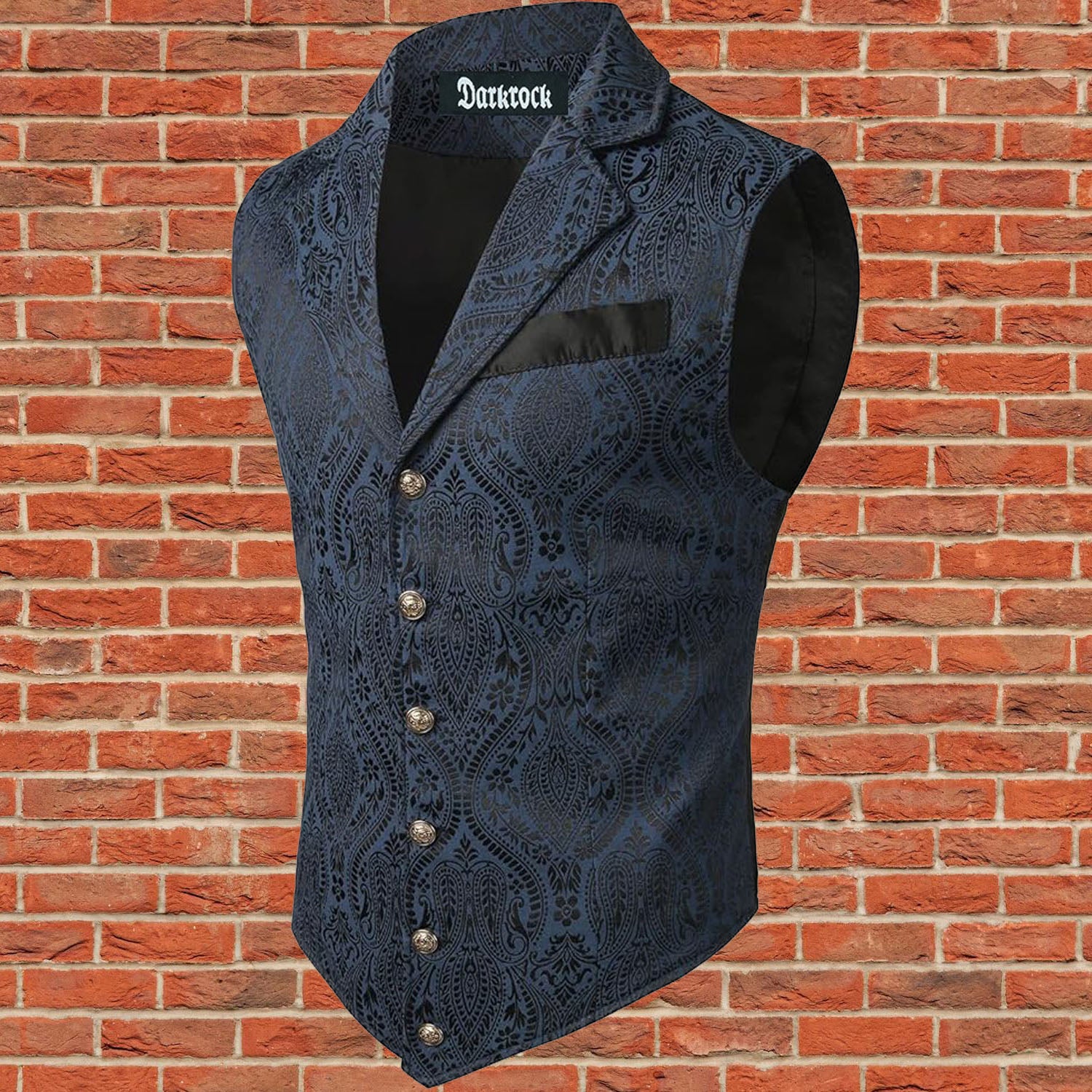 Gothic Men's Victorian Suit Vest Steampunk Waistcoat