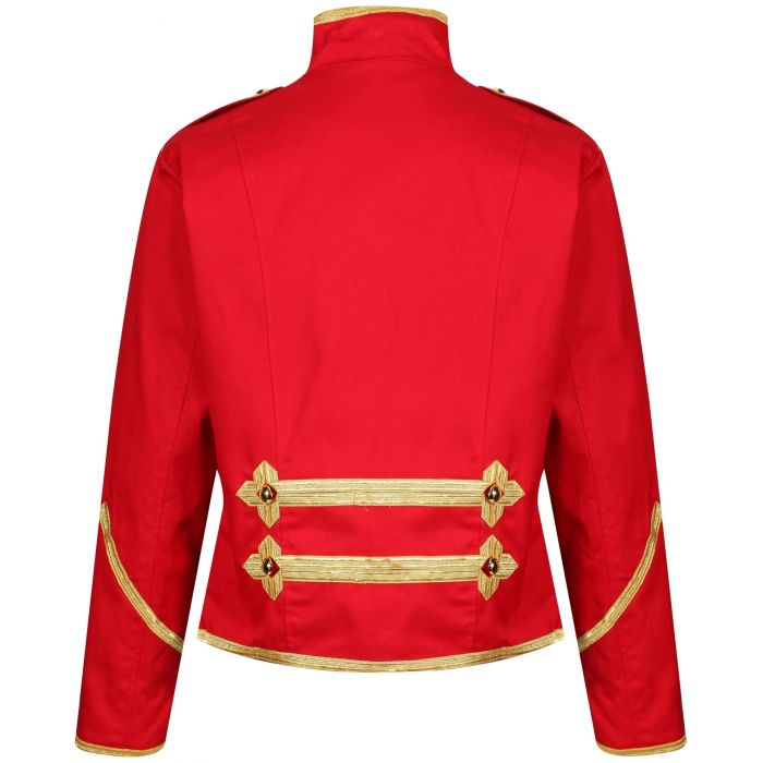 Military Drummer Jacket Black Parade Jacket Goth Punk Adam Ant VTG Style Red &Amp; Gold Jacket/Gold Jacket