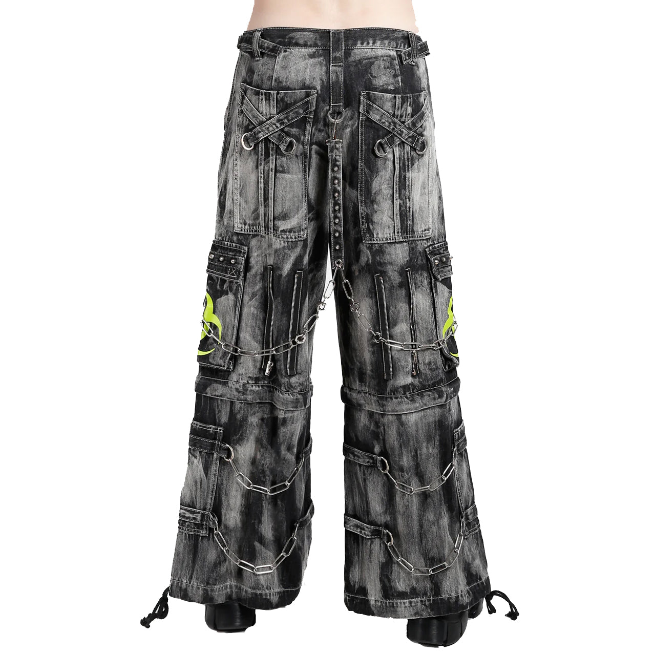 Gothic Men's Biohazard Black Denim Storm Wash Pant