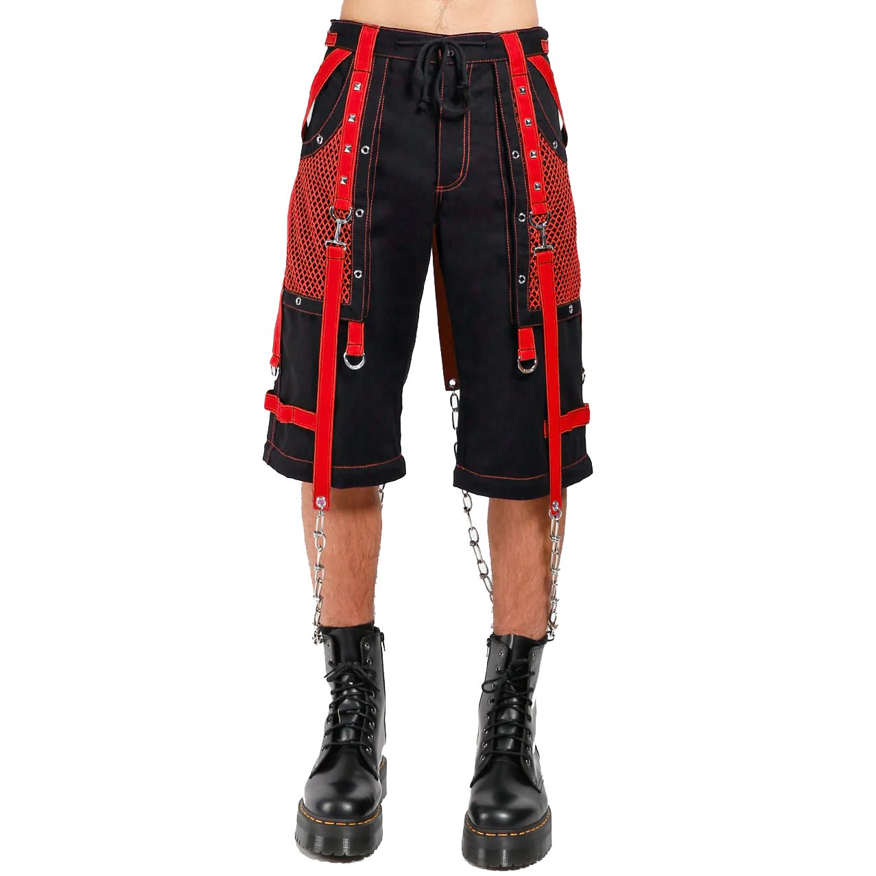 GOTHIC SYMBOL TRIPP SHORTS RED