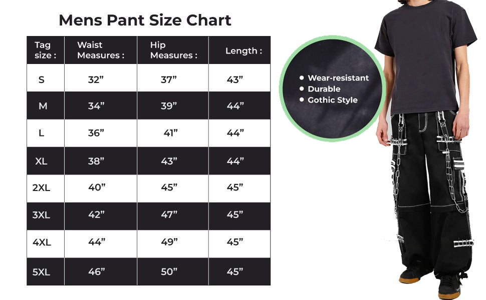 Gothic Jeans Apocalyptic Punke Mo Pants/USA Crazy Piper Goth Cyber Pants