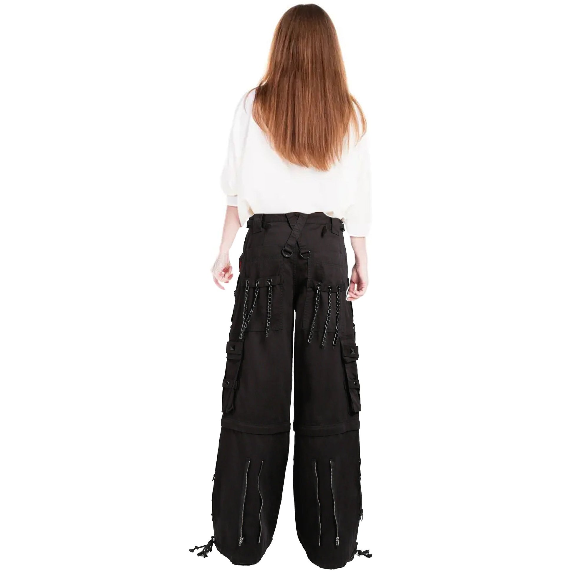 Women's Black Lock Up Prime Quality Handmade Gothic Bondage Pant Alternative Punk Rock Emo Trouser Shorts