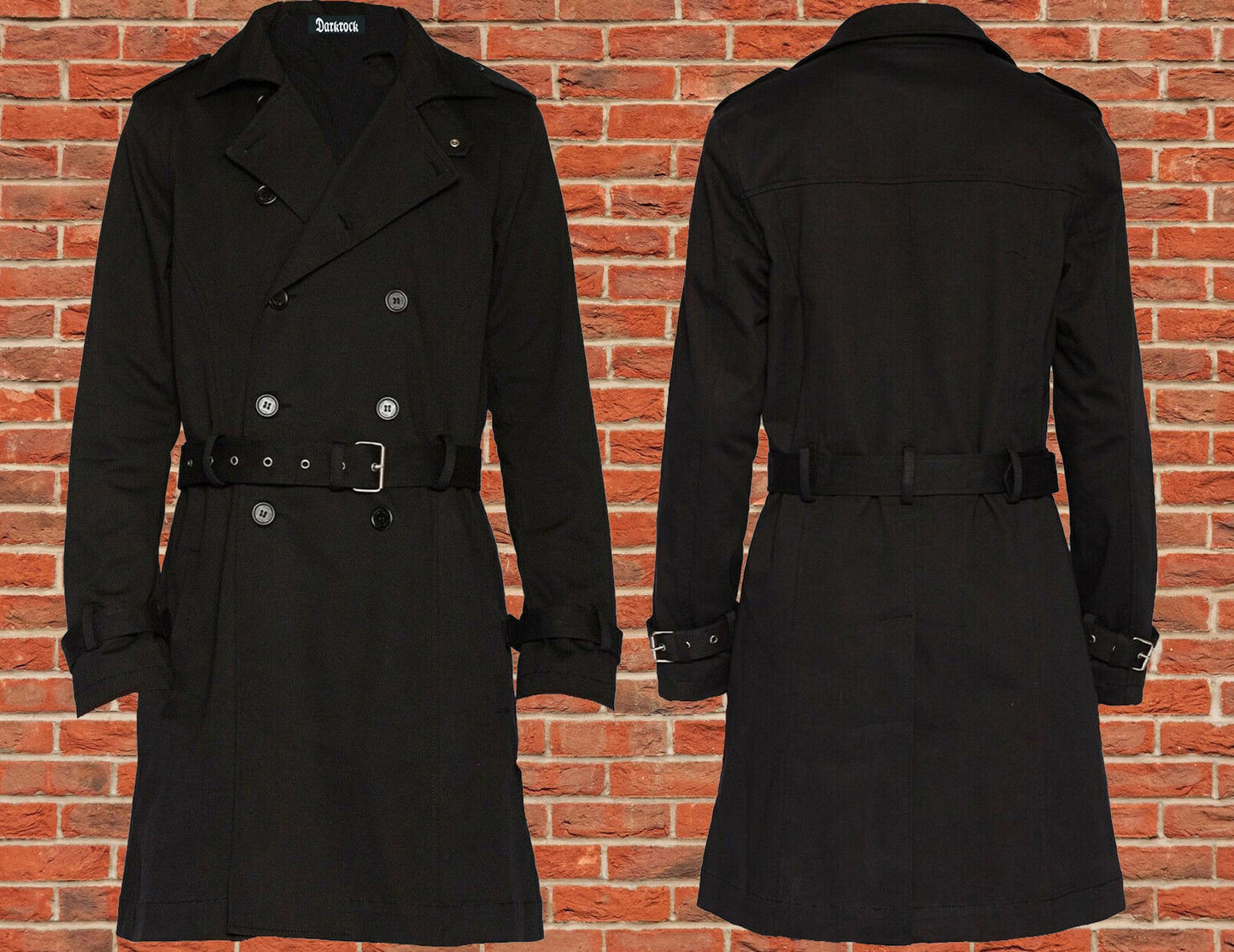 Gothic Spy Military Parade Band Army Gothic Jacket Coat Punk Rock Black Uniform