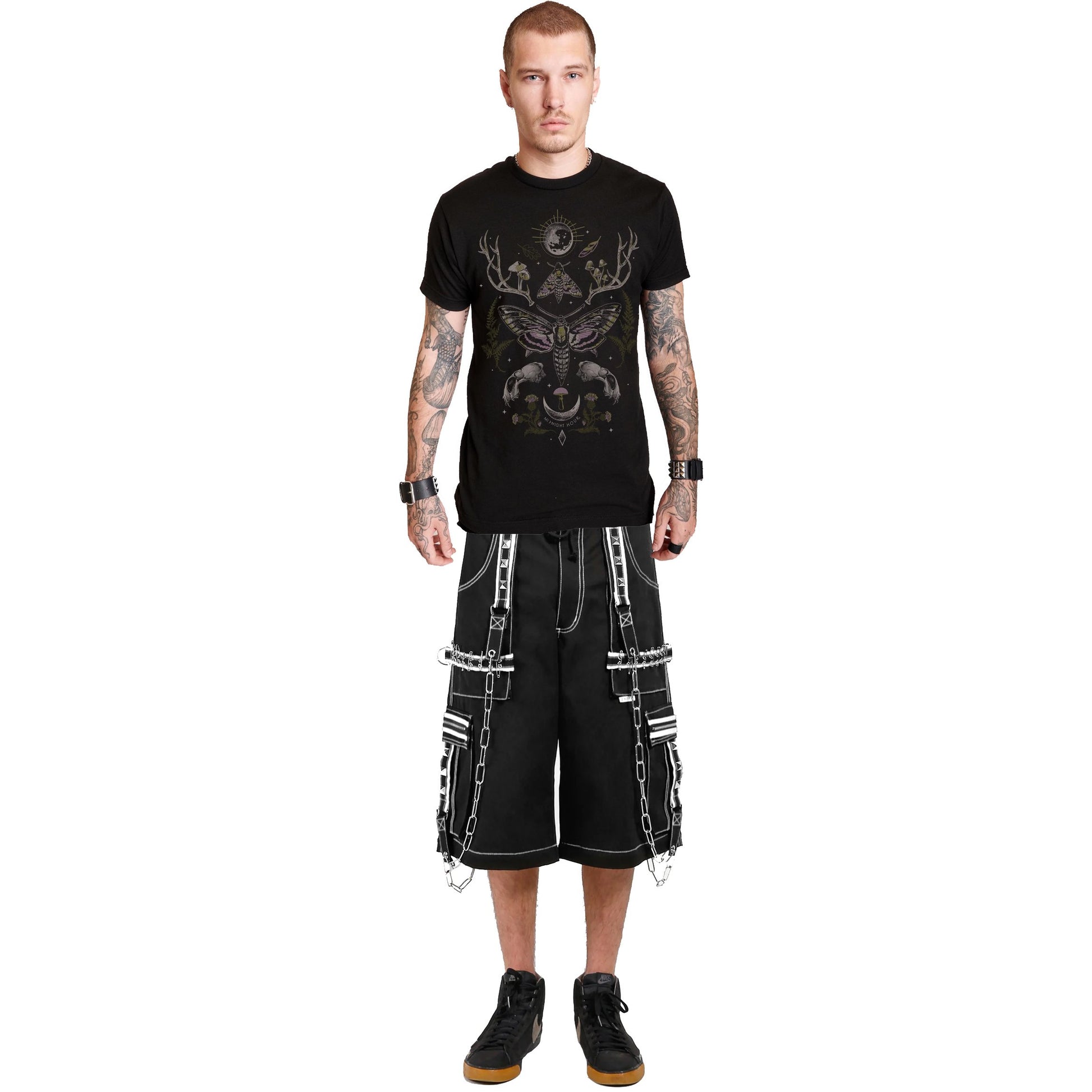 Gothic Apocalyptic Punk Emo Shorts Crazy Piper Gothic Cyber Shorts