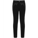 Men's Black Velvet Embroidery Gothic Regency Dress Pants /Velvet Pant