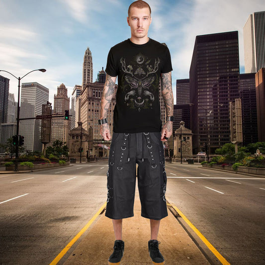 Gothic Men's Gothic Paimon Bondage Shorts