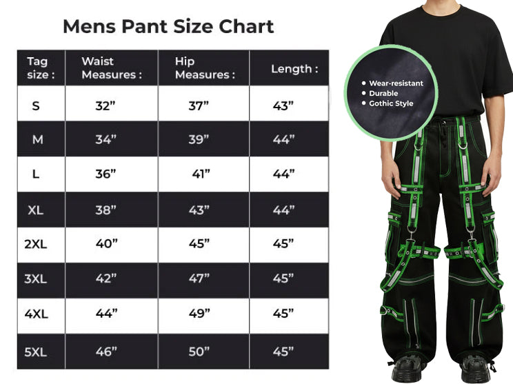Mens Extreme Bondage Gothic Electro Reflector Black/Green Pant Shorts Usa