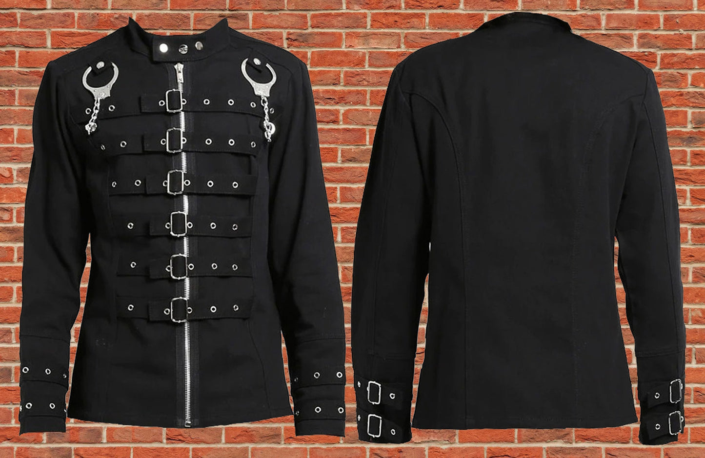 Men Gothic Handcuff Jacket