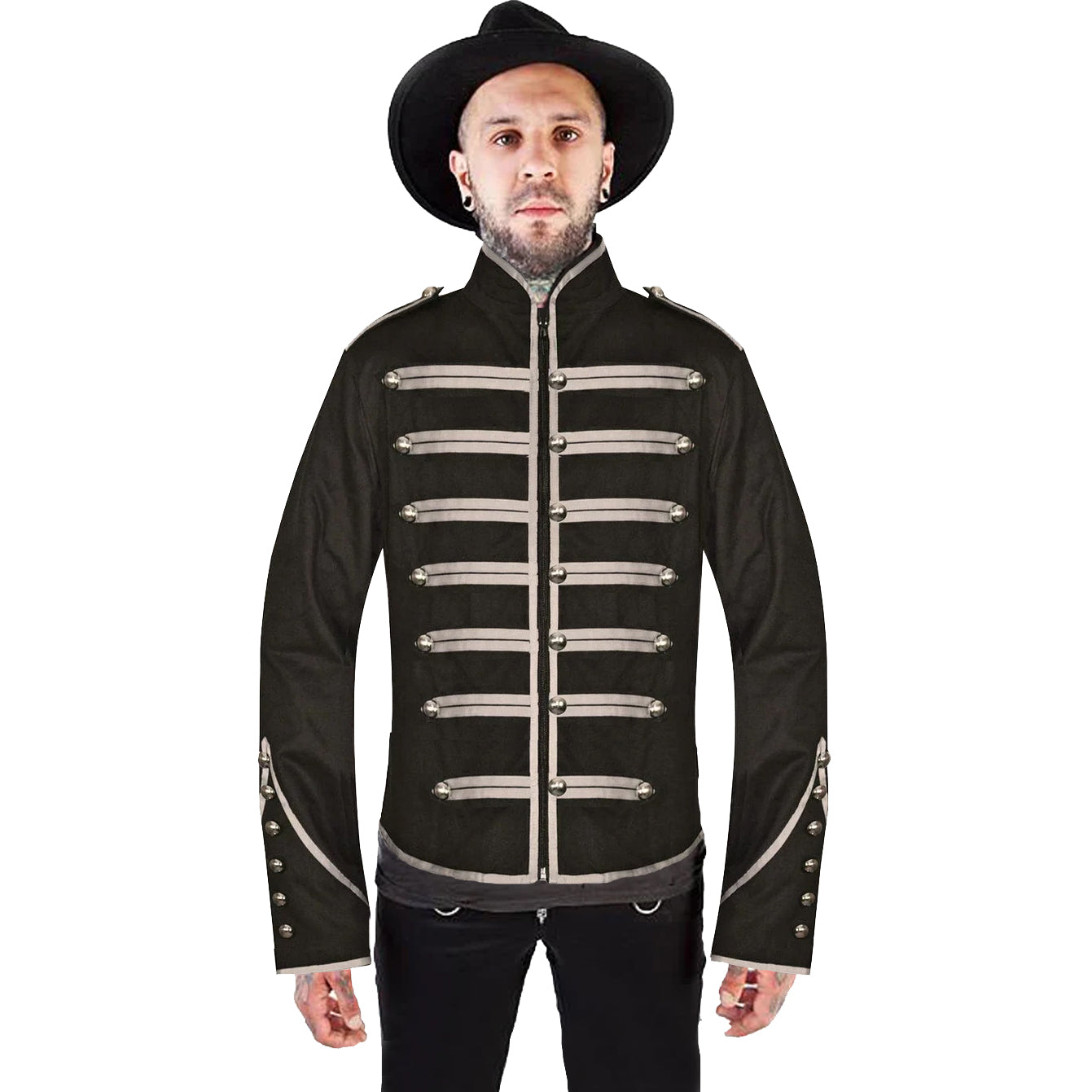 Military Drummer Jacket Black Parade Jacket Goth Punk Adam Ant Vtg Style