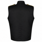Prime Quality Handmade Men's Military Hussar Sleeveless Black Vest Black Gold Jacket