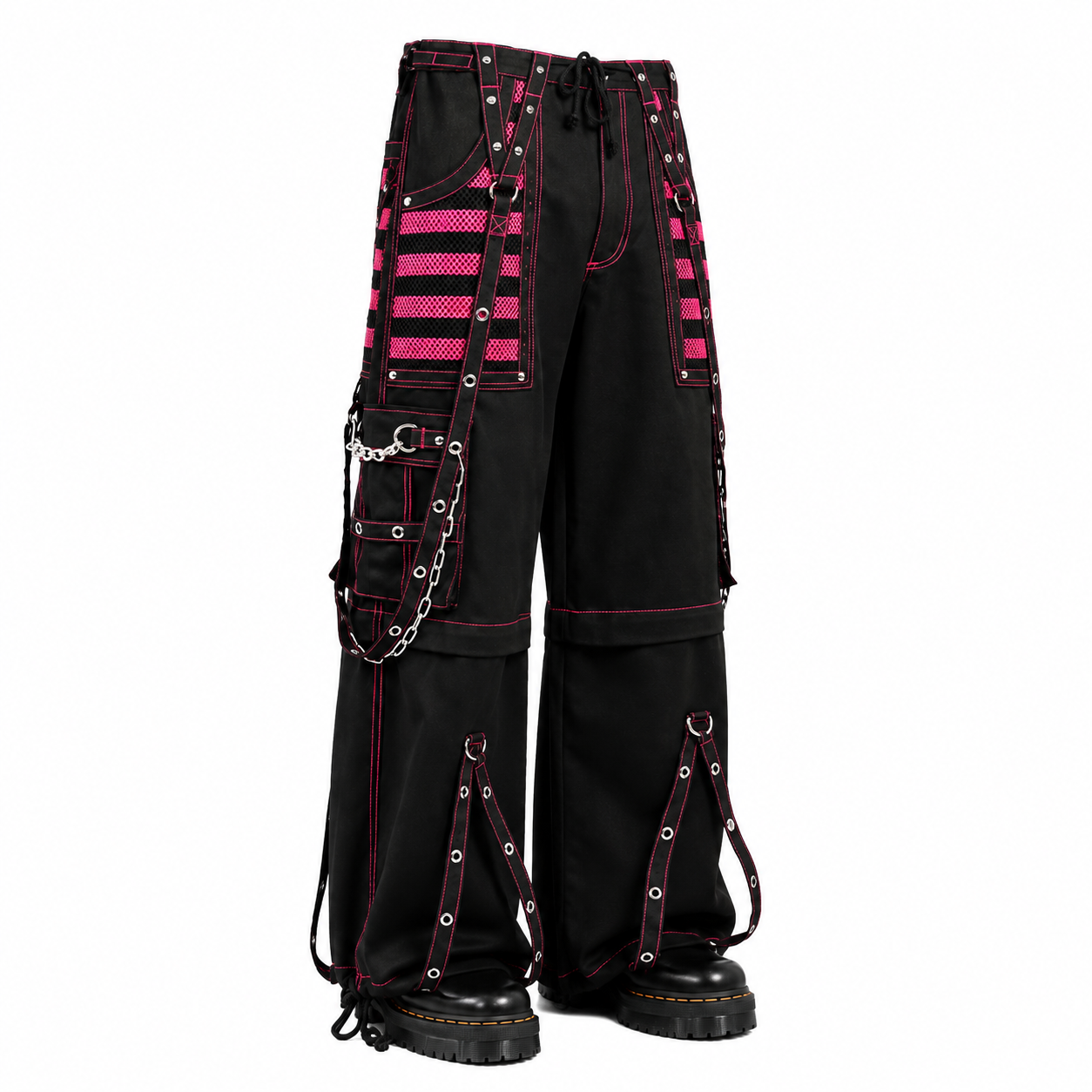 Gothic Extreme Bondage Skater Gothic Punk Rocker Cyber Goth Steampunk Biker Pant