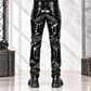 SKINNY JEANS BLACK GOTHIC SUPREME CHAOS VINYL PUNK REBEL PANTS